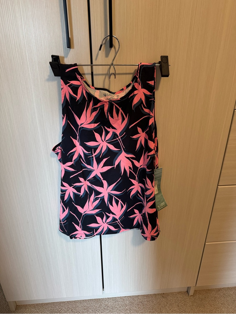Carve Designs rash guard with Pink Tropical Print